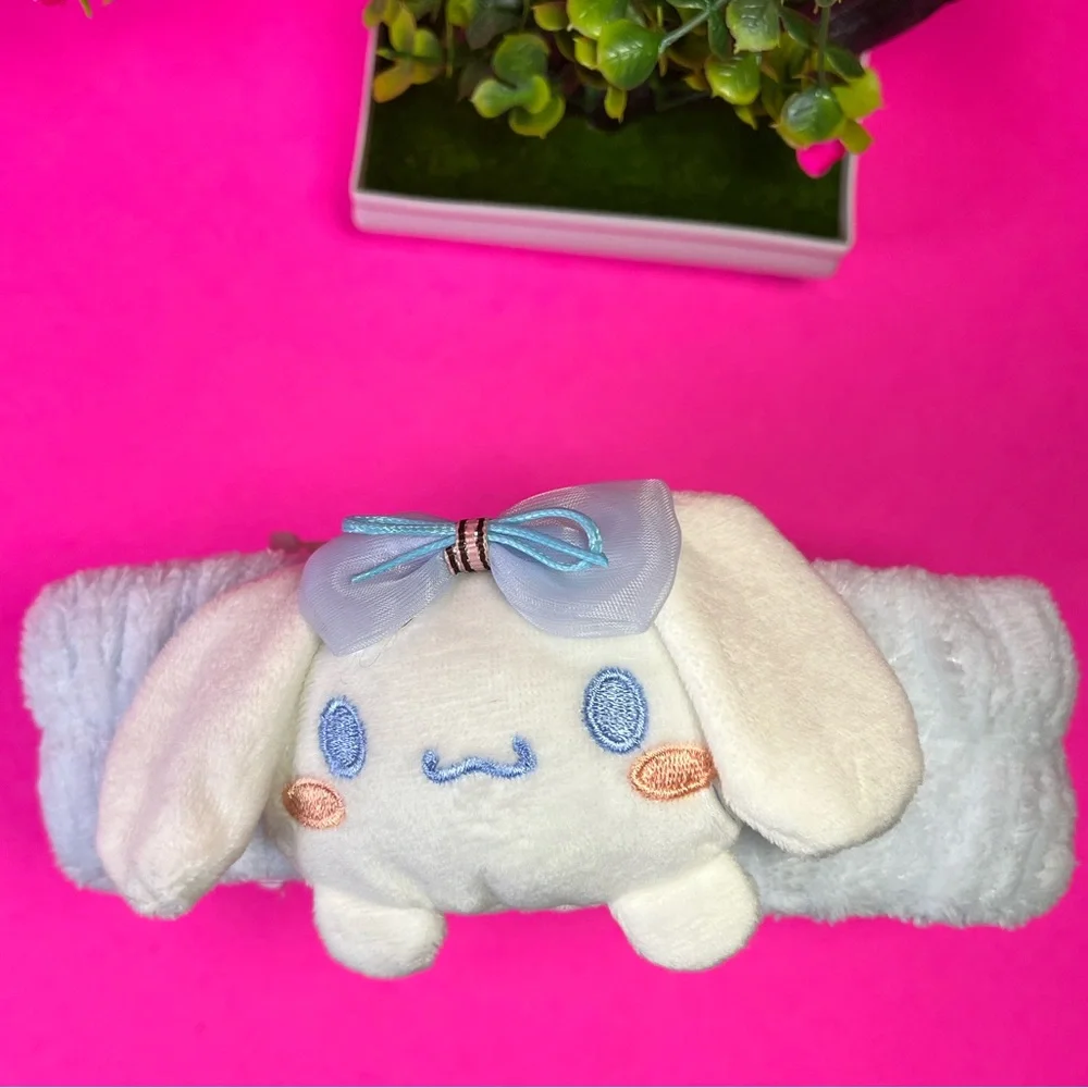 Blue & White Sanrio Multicolor Cinnamoroll Plush Hair band,Kawaii Accessories